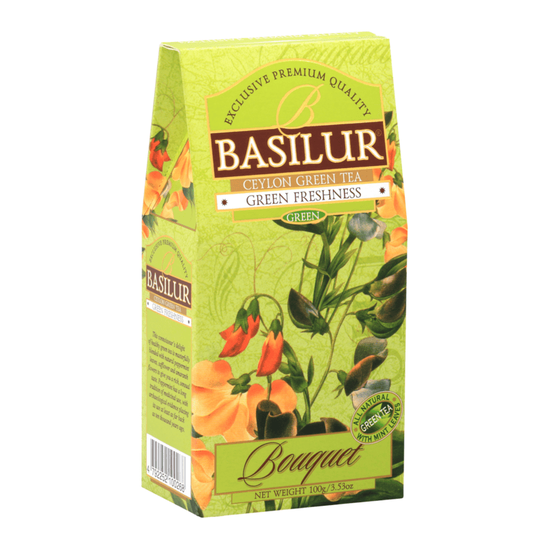 BASILUR TEA - BOUQUET - GREEN FRESHNESS 100G PACKET