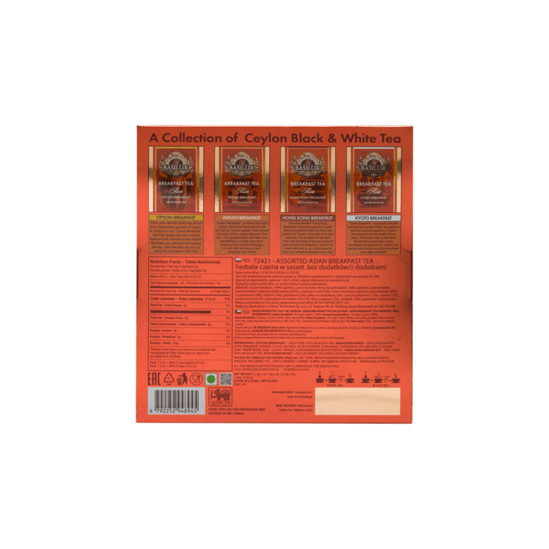 BASILUR TEA - ASIA BREAKFAST TEA- ASSORTED 40E