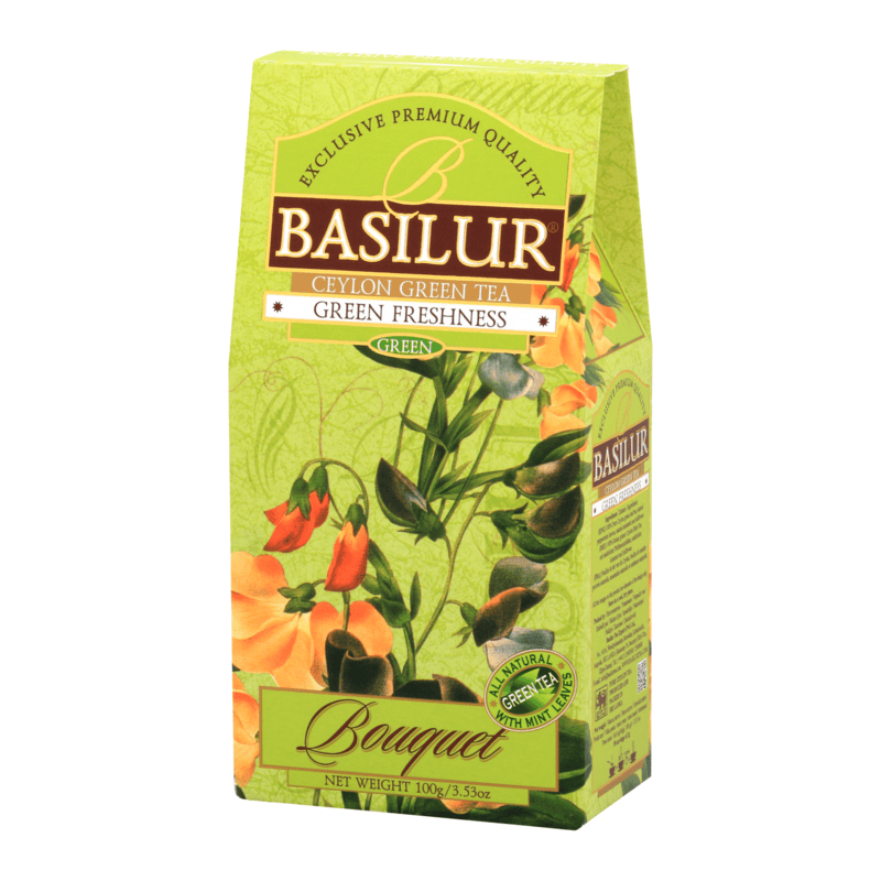 BASILUR TEA - BOUQUET - GREEN FRESHNESS 100G PACKET