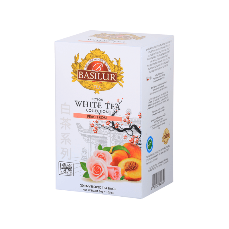 BASILUR TEA - WHITE TEA PEACH ROSE 20EN