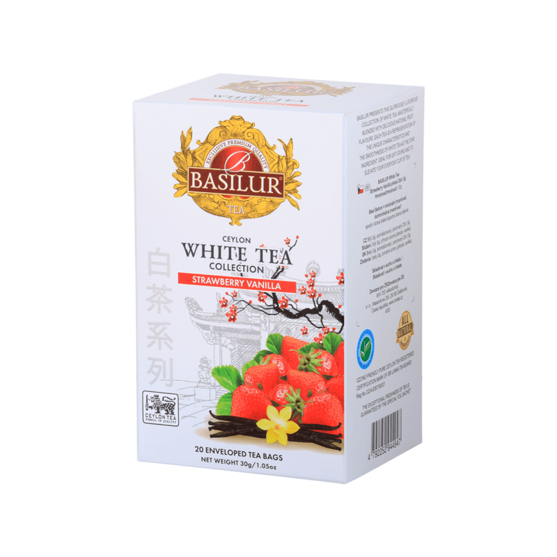 BASILUR TEA - WHITE TEA STRAWBERRY VANILA 20EN