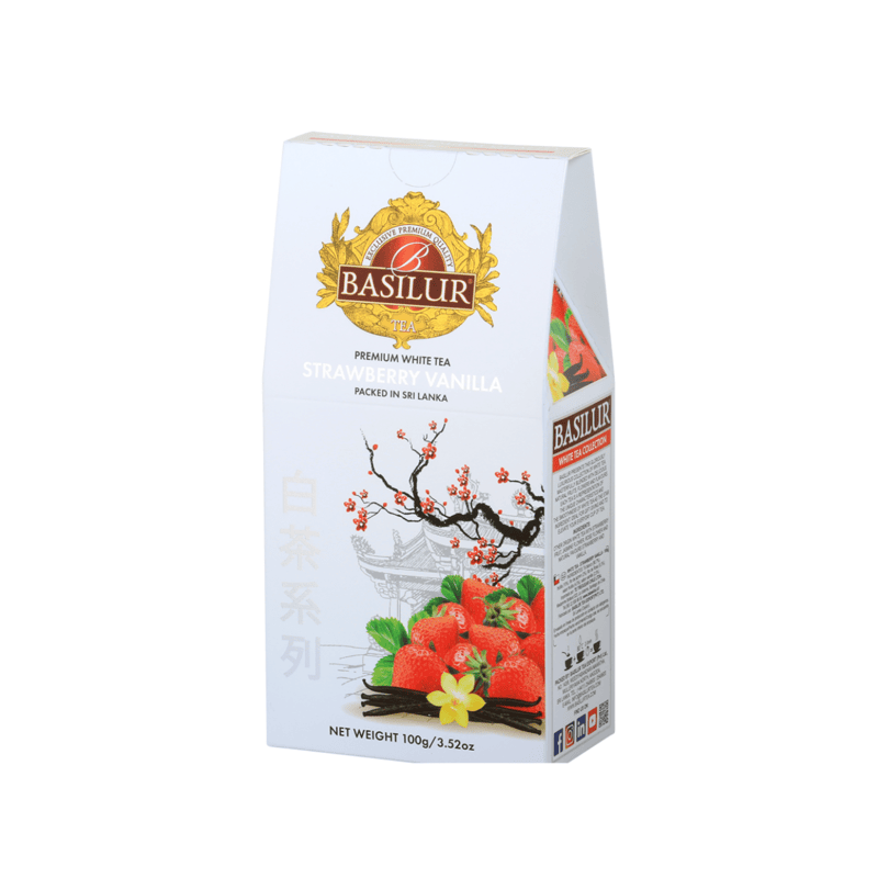 BASILUR TEA - WHITE TEA STRAWBERRY VANILA 100G PACKET