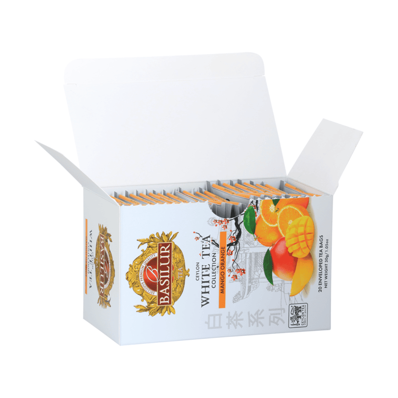 BASILUR TEA - WHITE TEA MANGO ORANGE 20EN