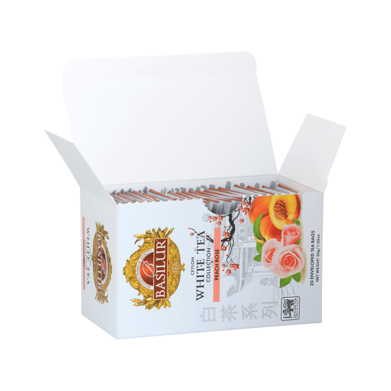 BASILUR TEA - WHITE TEA PEACH ROSE 20EN