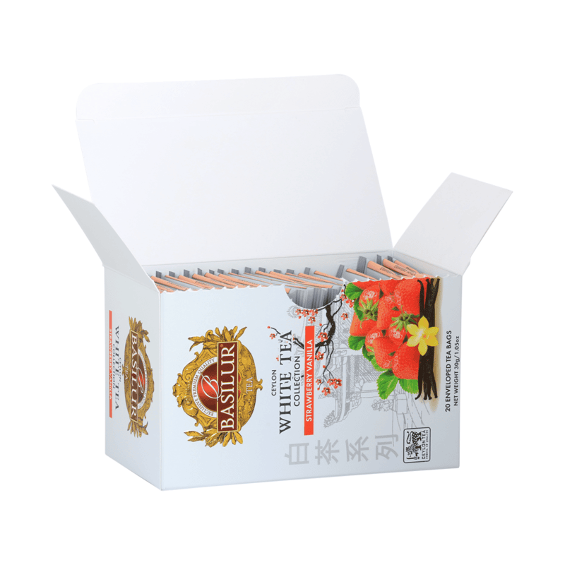 BASILUR TEA - WHITE TEA STRAWBERRY VANILA 20EN