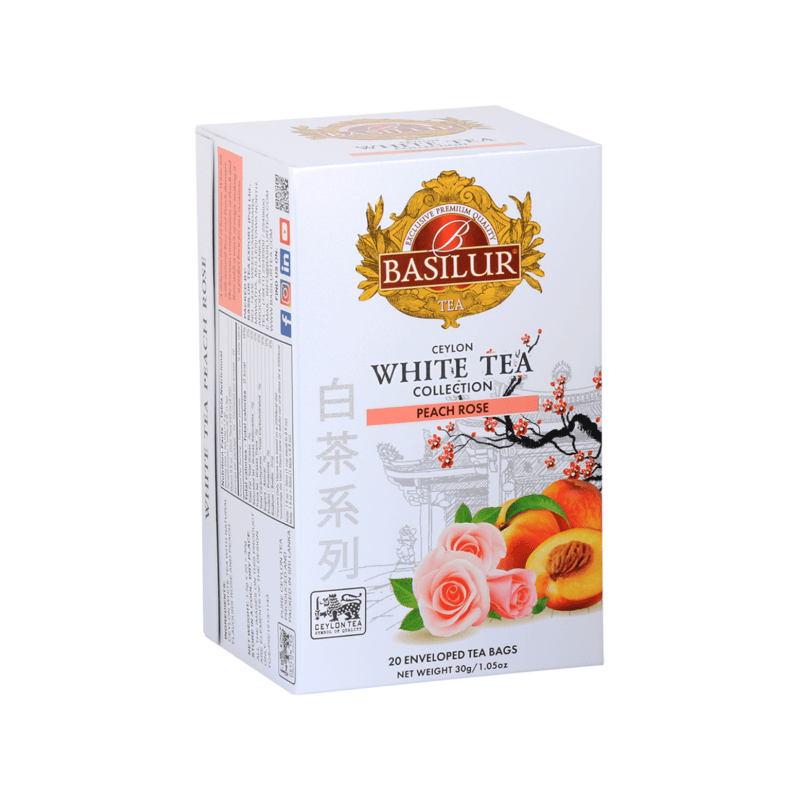 BASILUR TEA - WHITE TEA PEACH ROSE 20EN