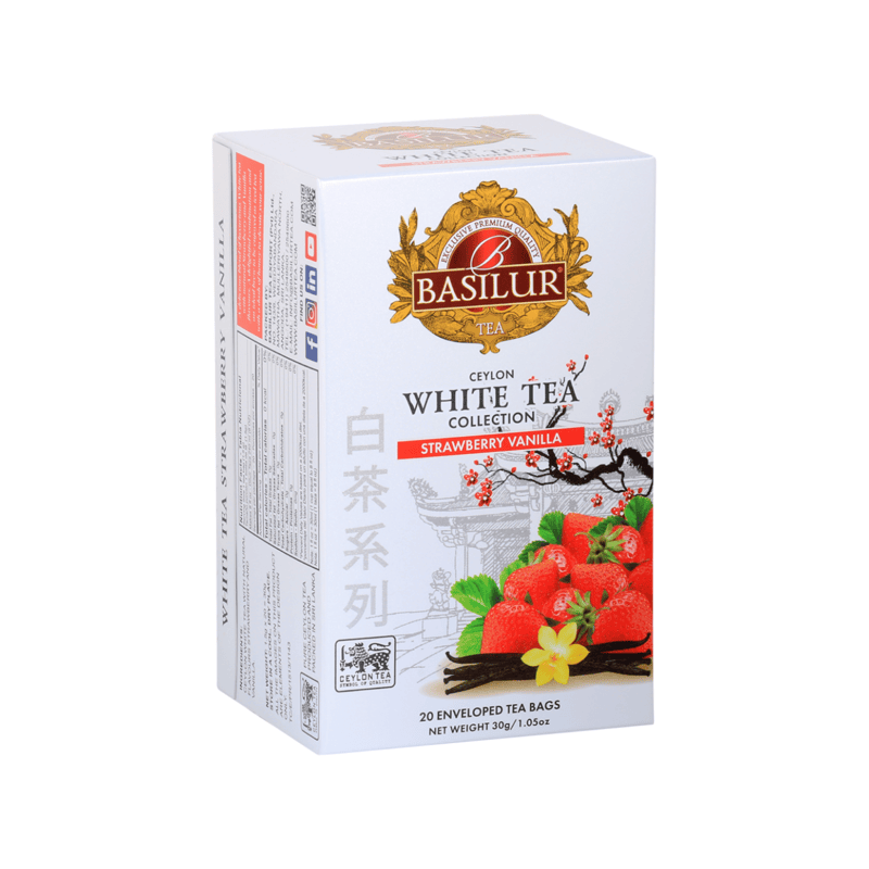 BASILUR TEA - WHITE TEA STRAWBERRY VANILA 20EN