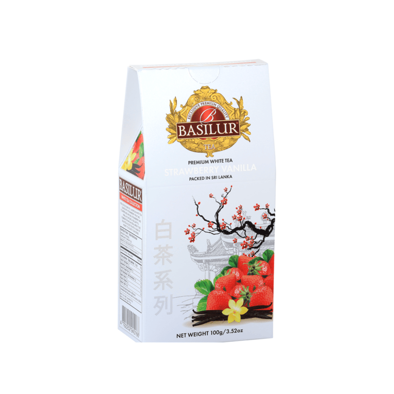 BASILUR TEA - WHITE TEA STRAWBERRY VANILA 100G PACKET